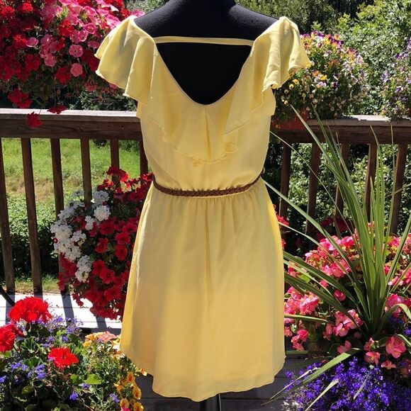 Braided Belt Flutter dress - Picture 3 of 6